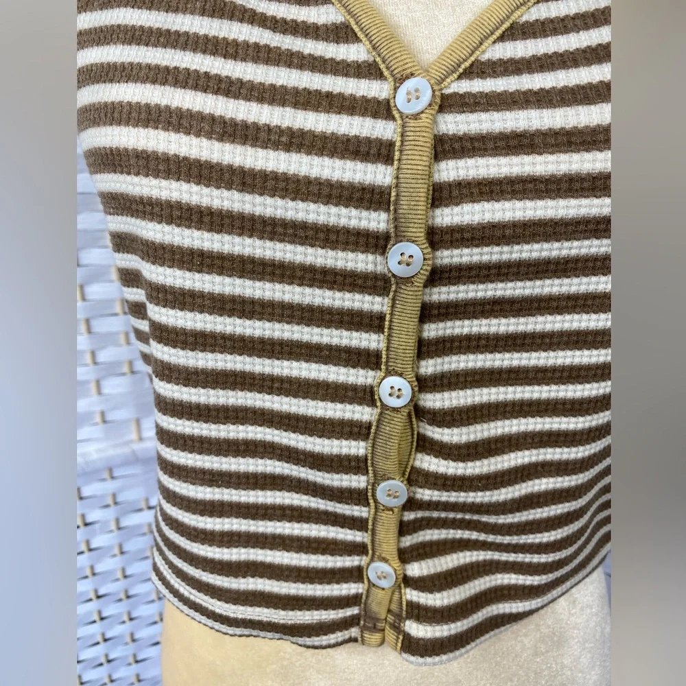 NWT Hem & Thread Thermal Stripe Tank - Picture 9 of 12